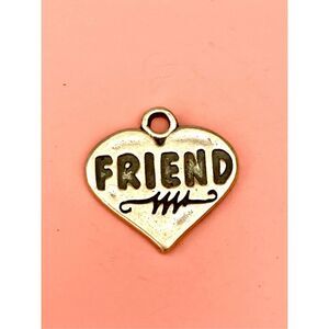 .925 Heart Friend Sterling Silver Jewelry Charm #love